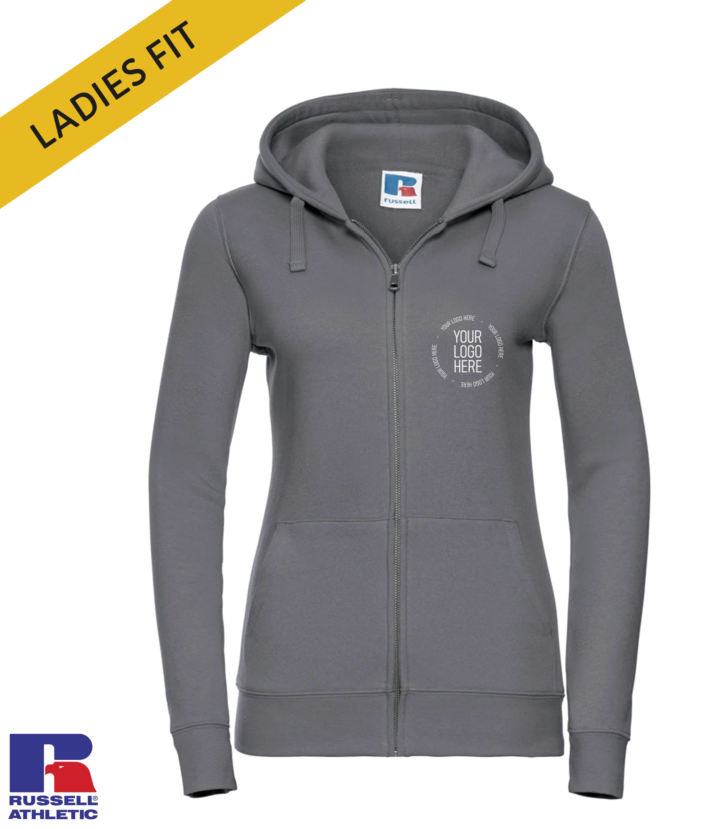 266F - Russell Ladies Authentic Zip Hooded Sweatshirt