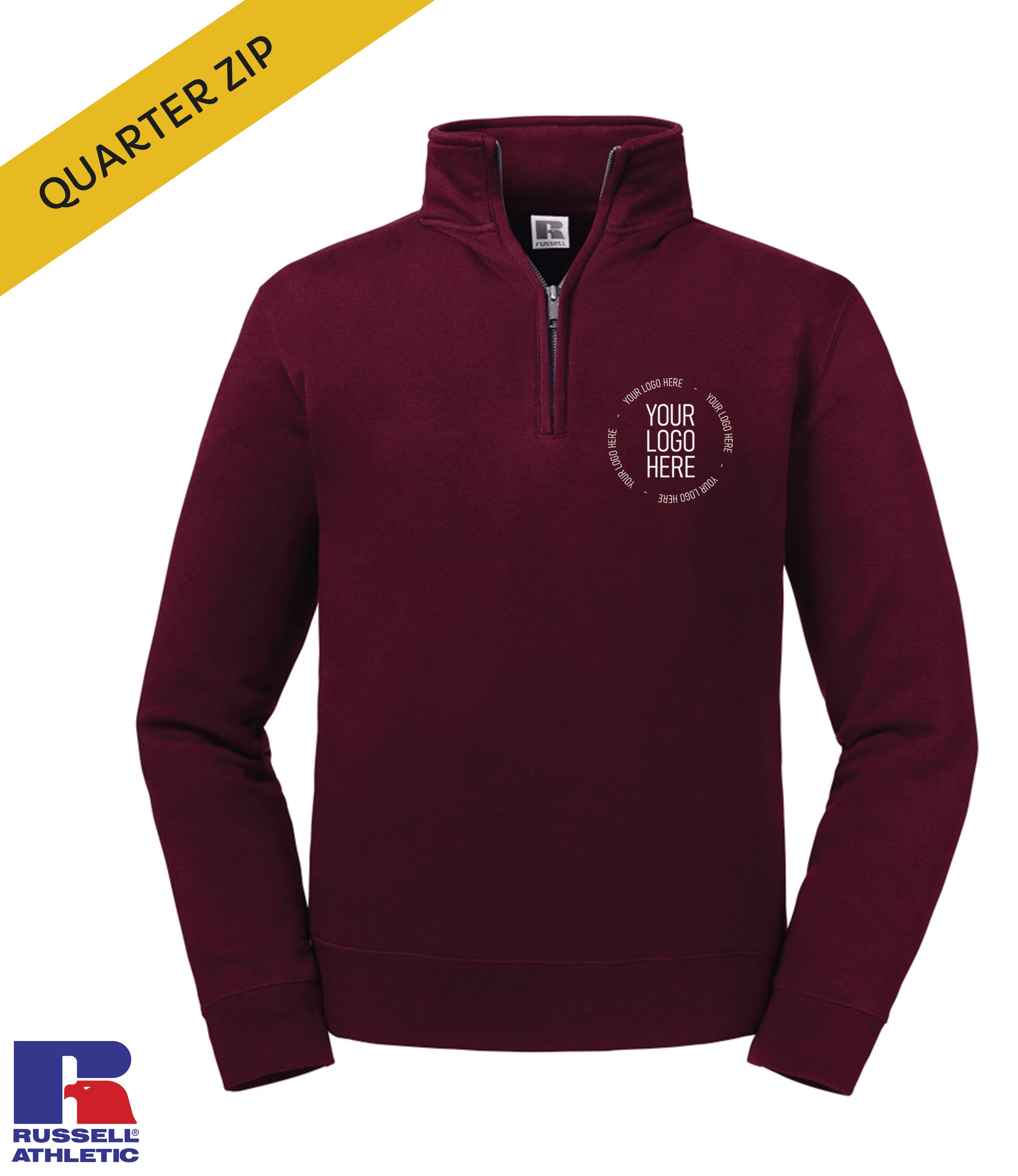 270M - Russell Authentic Zip Neck Sweatshirt